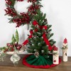 Northlight Mini Velveteen Traditional Christmas Tree Skirt - 18" Green and Red - image 3 of 3