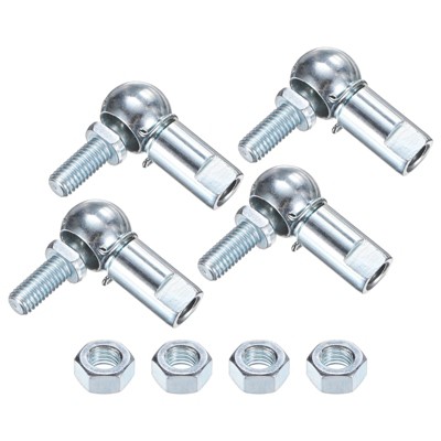 Unique Bargains Self-lubricating Steel Durable Multipurpose Use Rod End Bearings 4 Pcs