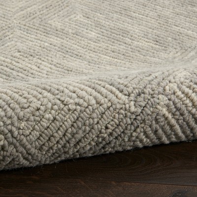 Gray Hand-Tufted Wool 4' x 6' Rectangular Rug