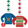Beistle Ugly Sweater Danglers, 30", (4/Pkg) Multicolored - 4 of 4