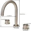Mixxidea 3 Holes Widespread Bathroom Faucet Brushed Nickel - 4 of 4