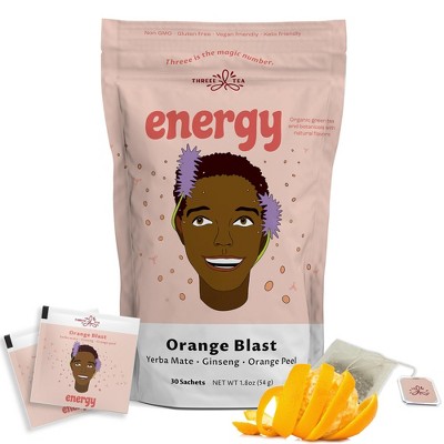 Crazy Cups Orange Blast Flavored Energy Green Tea Bags