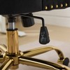Sapphtopaz Velvet Office Chair with Tufted Button, Adjustable Upholstered Swivel Desk Chair with Metal Base, Vanity Chair for Office, Bedroom - 2 of 4