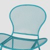 Nevada 3pc Iron Chat Set - Matte Teal - Christopher Knight Home: Weather-Resistant, No Cushion, Round Table - 3 of 4