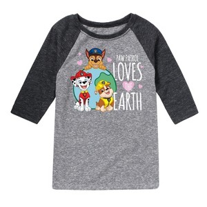 Boys' - Paw Patrol - Loves Earth Raglan Graphic T-Shirt - 1 of 4
