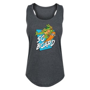 Women's - Teenage Mutant Ninja Turtles - So Board Graphic Racerback Tank - 1 of 4