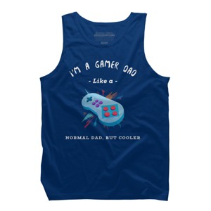 Men's Design By Humans Gamer Dad Like A Normal Dad, But Cooler By KaiHamilton Tank Top - 1 of 2