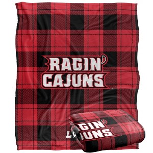 University Of Louisiana At Lafayette Campus Plaid Spirit Silky Touch Super Soft Throw Blanket 50x60 - 1 of 4