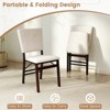 Tangkula Foldable Dining Chair Set of 2 w/Padded Seat & Tilt Backrest Rubber Wood Legs - 4 of 4