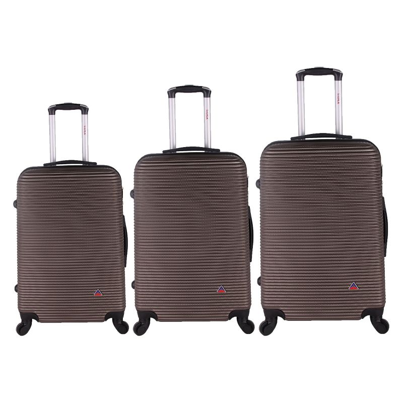 InUSA Royal 3pc Lightweight Hardside Checked Spinner Luggage Set, 1 of 4