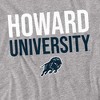 Howard University Official Stacked Short Sleeve Mens Cotton T-Shirt, Athletic Heather - image 2 of 4