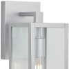 John Timberland 14" High Modern Cottage Outdoor Wall Light Fixture Mount Porch House Exterior Set of 2 Edison Bulb Silver Metal Clear Glass Shade - 2 of 4