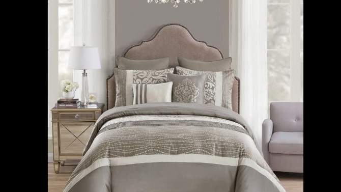 Taupe Arcadia Comforter Set 8pc - VCNY, 2 of 7, play video