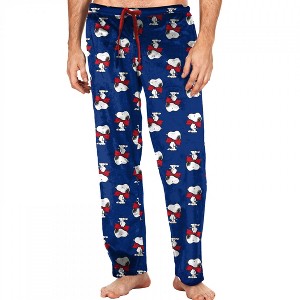 Mens Peanuts Snoopy with a Big Red Bow Sleep Pants - 1 of 1