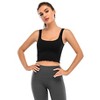 DOMETOUR Solid Crop Sleeveless Ribbed Knit Top - 3 of 4
