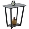 HomeStock Belmont Rustic Industrial End Table with Open Bottom Shelf, Powder Coated Metal Frame and Spacious Modern Display Surface - 4 of 4