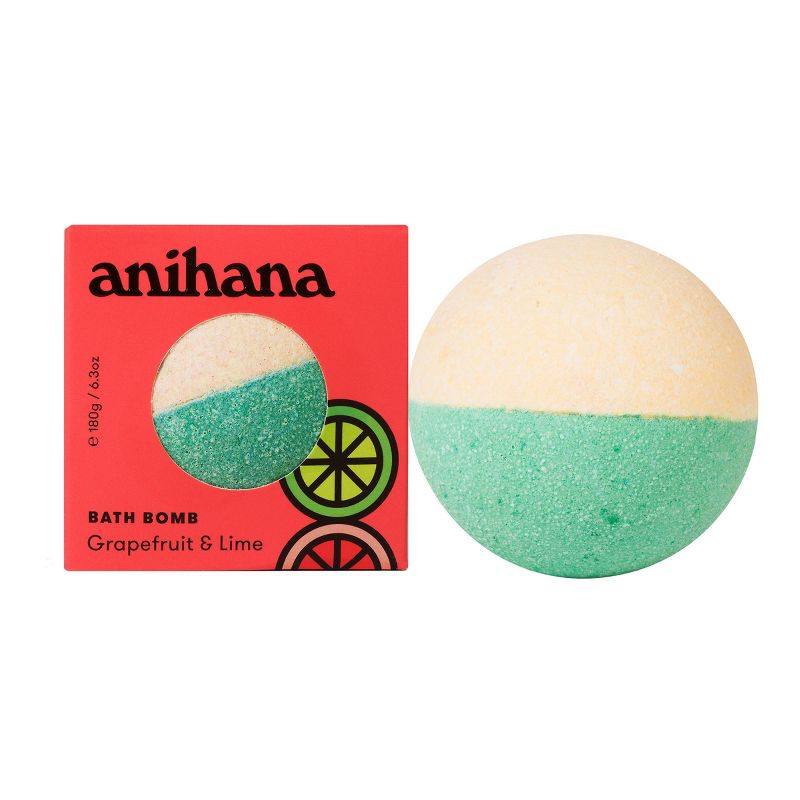 anihana Hydrating Bath Bomb - Grapefruit and Lime - 6.35oz, 1 of 10