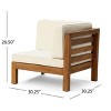 Christopher Knight Home Oana Outdoor Acacia Wood Loveseat with Cushions - 4 of 4