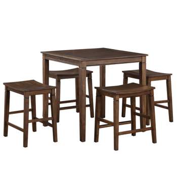 5pc Westlake Brown Counter Height Dining Set Brown - Steve Silver Co.