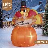Joyfy 6ft Inflatable Turkey Pumpkin Outdoor Decorations, Thanksgiving  LED Light-Up Inflatable Decoration for Garden Lawn Yard Party Decor - 2 of 4