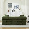 78.5" Corduroy Folding Convertible Sofa Bed with 2 Pillows and No Assembly Needed - 2 of 4