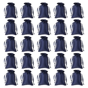 Unique Bargains Mini Smooth Soft Wedding Christmas Satin Favor Bags with Drawstring 50 Pcs - 1 of 4