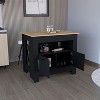 NicBex Kitchen Island Cart with 1 Open Shelves and 2 Door Cabinets,Kitchen Island with Storage,Modern Kitchen Cart,Island Table for Kitchen - 2 of 4