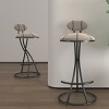 Modern Upholstered Velvet Bar Stools Set of 2 Armless Counter Height Barstools for Kitchen Island,Living Room-Tanpinhause - 2 of 4