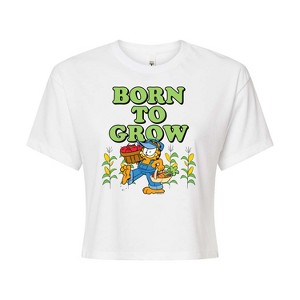 Women's - Garfield - Born To Grow Cropped Graphic T-Shirt - 1 of 4