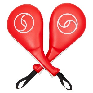 Juvale 2-Pack Taekwondo Kick Pad, Karate Kicking Target, Double Kick Durable Strike Pads for Kickboxing Training, Red, 15 x 2.5 x 7.5 In - 1 of 4