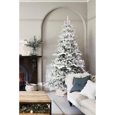 Perfect Holiday Calgary Spruce Snow Flocked Christmas Tree