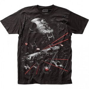 Mens Star Wars The Battle of Endor Subway Print T-Shirt - 1 of 2