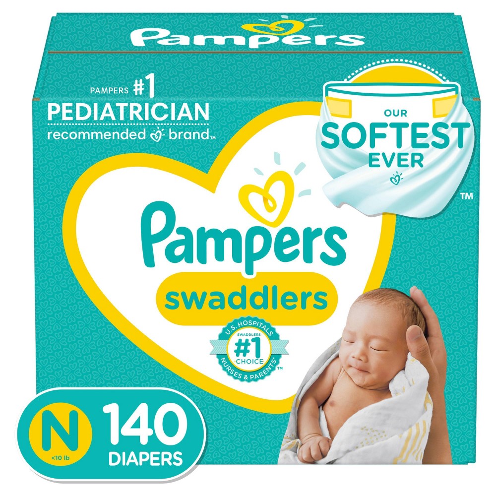 Pampers Swaddlers Disposable Diapers - Size Newborn - 140ct