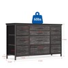 10 Drawer Dresser for Closet, 55" Tv Stand, 47" Wide Fabric Dresser with Power Outlets, Sturdy - 3 of 4