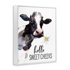 Stupell Industries Hello Sweet Cheeks Country Cow Cattle Holding Flower Framed Giclee Art - 2 of 4