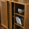 NicBex 31.5 Inch Mid-Century Rattan Storage Cabinet with Adjustable Shelves for Living Room,Kitchen,Bedroom - 4 of 4