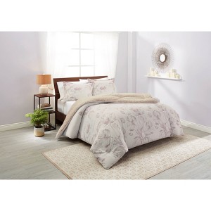 Marble Hill Queen 3pc Jasmeen Reversible Comforter & Sham Set Neutral