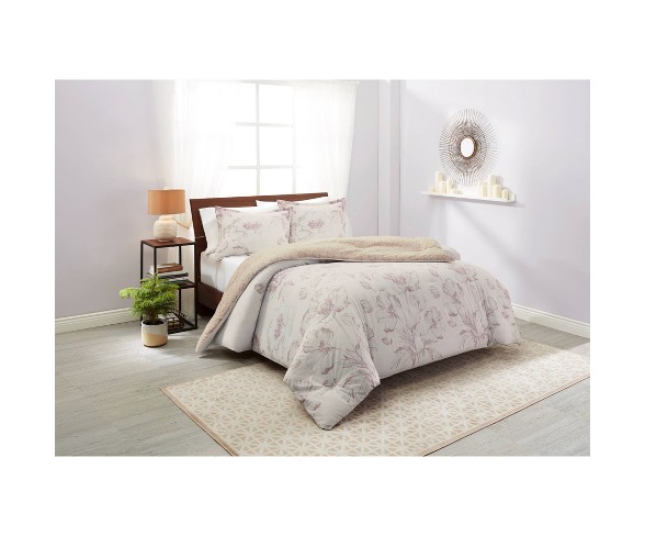 Marble Hill King 3pc Jasmeen Reversible Comforter & Sham Set Neutral