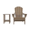 WestinTrends Malibu HDPE Outdoor Patio Folding Poly Adirondack Chair with Side Table (2-Piece Set) - 3 of 4