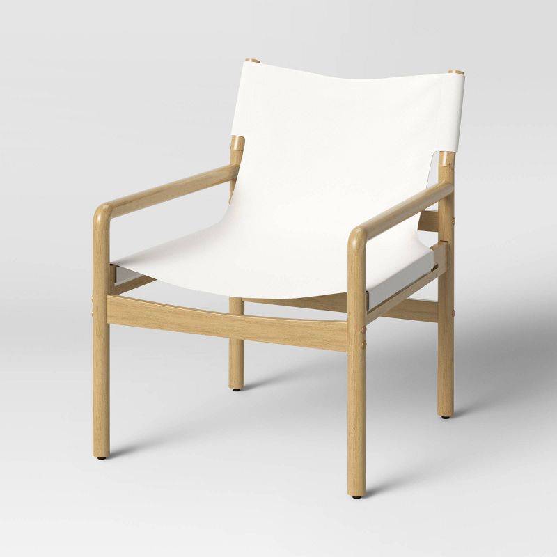 Northlake Dowel Frame Sling Accent Chair Canvas Cream - Threshold&#8482;, 1 of 9