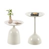 NicBex Modern Set of 2 Round Side Tables with Unique Vase Base Design for Living Room and Lounge - 4 of 4