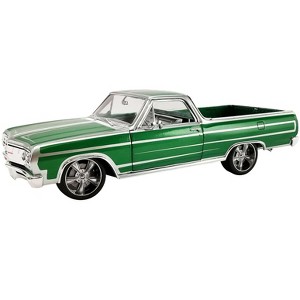 1965 Chevrolet El Camino Custom Calypso Green Metallic with Silver Graphics Ltd Ed to 210 pieces 1/18 Diecast Model Car by ACME - 1 of 4