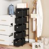 Tangkula Slim Dresser w/ 5-Drawer Anti-tip Kits Space-Saving Chest of 5 Fabric Drawers - 3 of 4