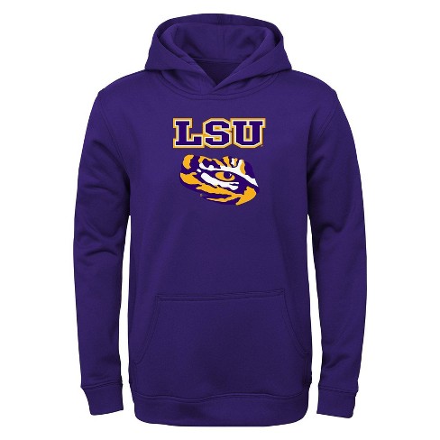 NCAA LSU Tigers Boys' Poly Hooded Sweatshirt - image 1 of 1