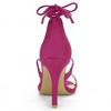 Allegra K Women's Solid Open Toe Lace Up Stiletto Sandals - 4 of 4