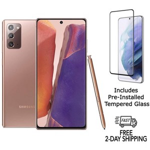 Refurbished Samsung Galaxy Note 20 5G N981U (AT&T Only) 128GB Mystic Bronze (Grade A)w/ Pre-Installed Tempered Glass - 1 of 2