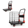 Skran Foldable Platform Push Hand Truck Cart,  Heavy Duty Furniture Rolling Basket Cage Cart, 330 lbs. Weight Capacity - 2 of 4