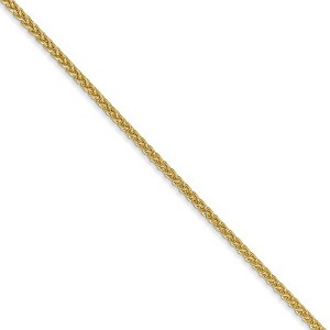 Black Bow Jewelry 1.5mm 14k Yellow Gold Hollow Wheat Chain Necklace - 1 of 4