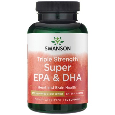 Swanson triple strength enteric coated super epa and dha 60 Softgels.