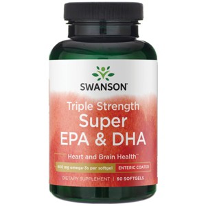 Swanson triple strength enteric coated super epa and dha 60 Softgels. - 1 of 2